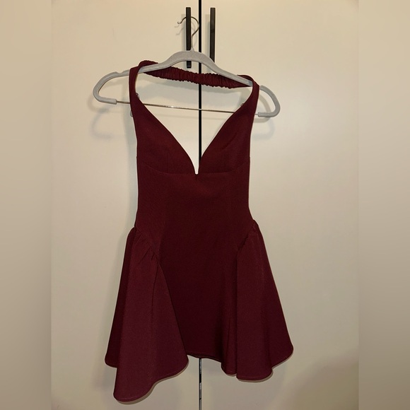 BABYBOO MARLA Mini Dress in CHERRY LACQUER Size XS - Picture 6 of 9